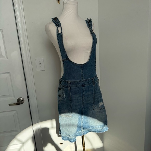 VTG overalls Denim Dress coastal cowgirl country western festival gardening S - Picture 2 of 8